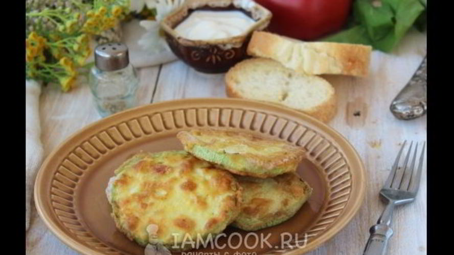 Рецепт жареные кабачки с яйцом