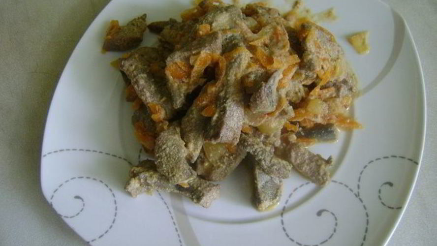 Рецепт диетическая печень по-строгановски