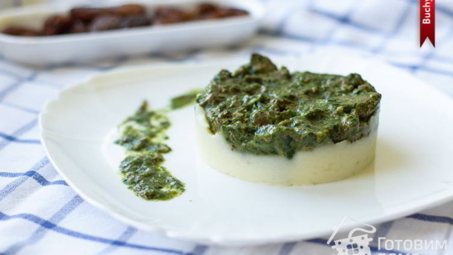 Рецепт говяжья печень со шпинатом и финиками