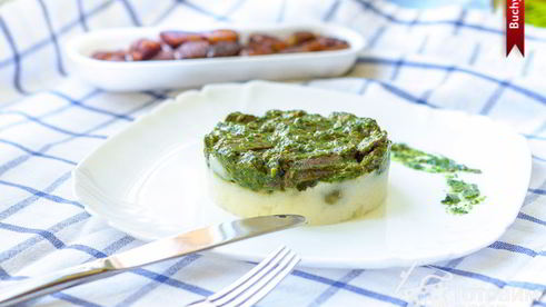 говяжья печень со шпинатом и финиками