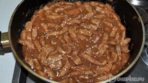 говяжья печень терияки