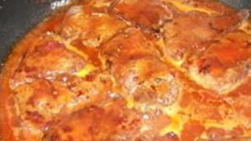 говяжья печенка в стиле барбекю