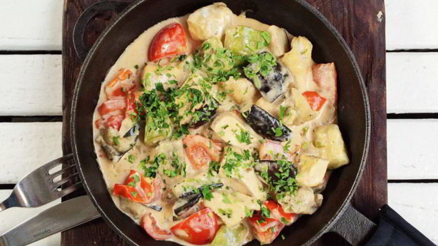 Рецепт кабачки с куриной печенью