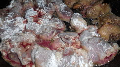 куриная печень под сырной шубой