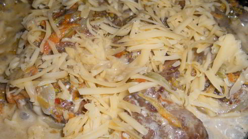 куриная печень под сырной шубой