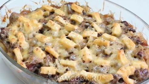 куриная печень с картошкой в духовке