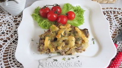 куриная печень с картошкой в духовке