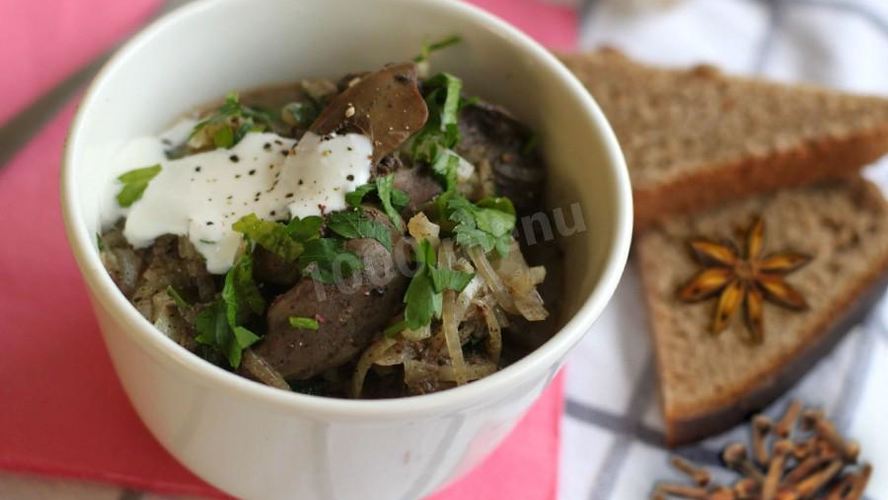 Рецепт куриная печень с луком в мультиварке