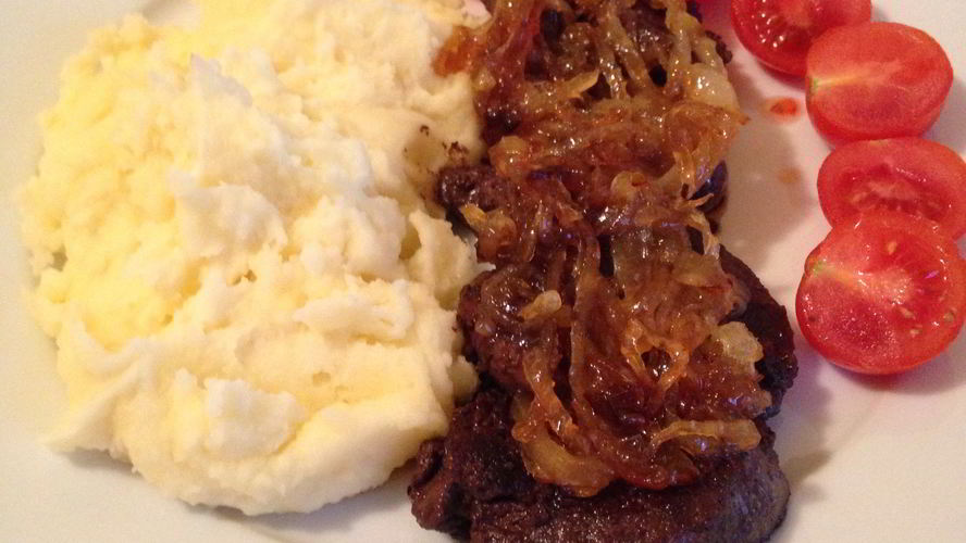 Рецепт куриная печень с медовым луком