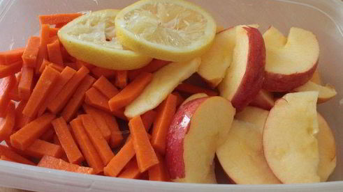 куриная печень с яблоками и баклажанами