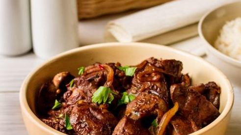 куриная печень в азиатском стиле