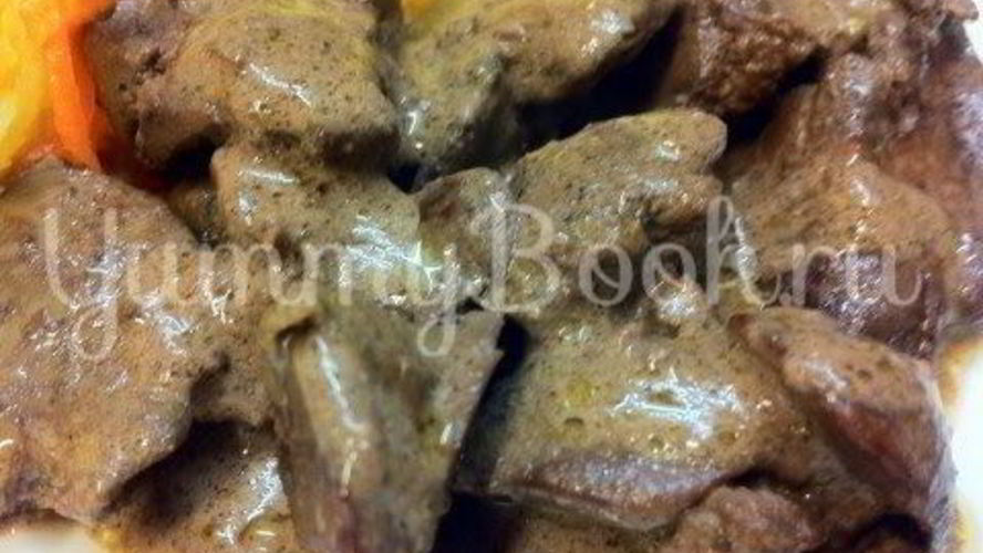 Рецепт куриная печень в портвейне и сметане