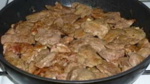 куриная печень в сметане