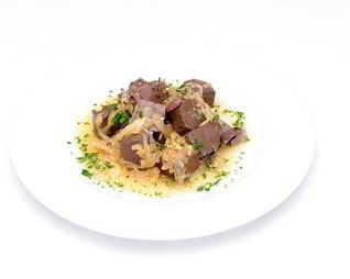 Куриная печень в сырном соусе