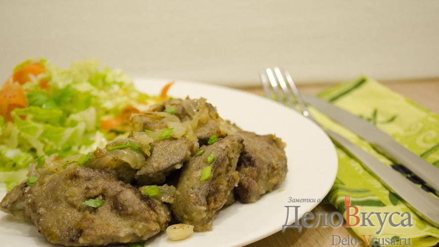 Рецепт куриная печень жареная с луком