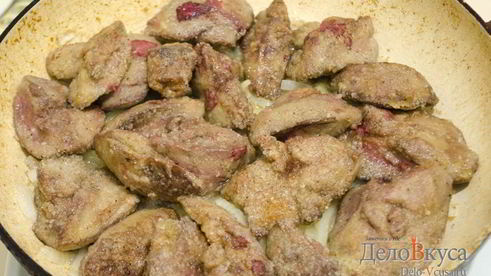 куриная печень жареная с луком