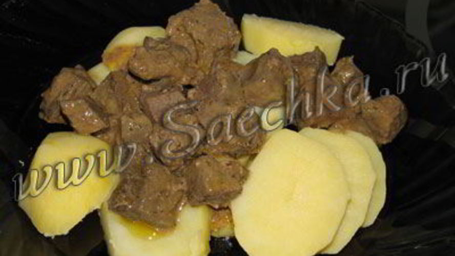 Рецепт куриная печенка с грибами