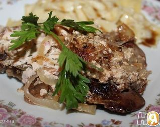 Нежнейшая печень в сметанно-винном соусе