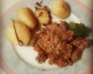 Печень кролика в сливочном соусе