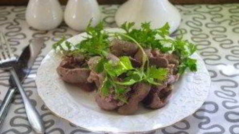 печень куриная, отварная