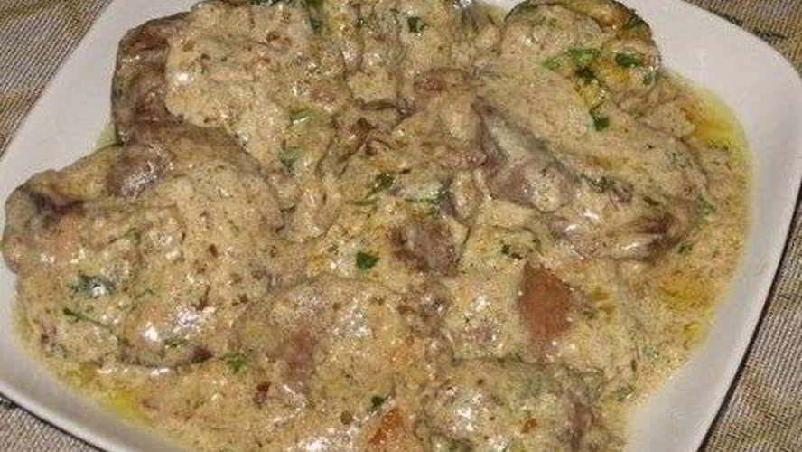 Рецепт печень куриная в ореховом соусе
