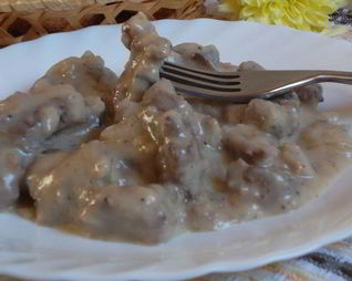 Печень куриная в сметане