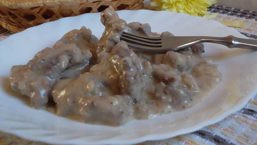 Рецепт печень куриная в сметане
