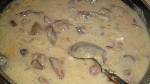 печень куриная в сметане