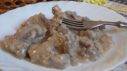 печень куриная в сметане