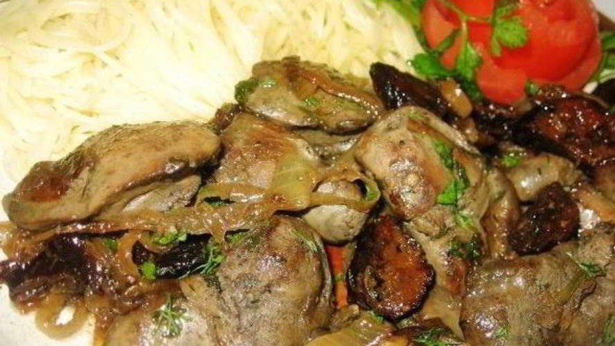 Рецепт печень с черносливом