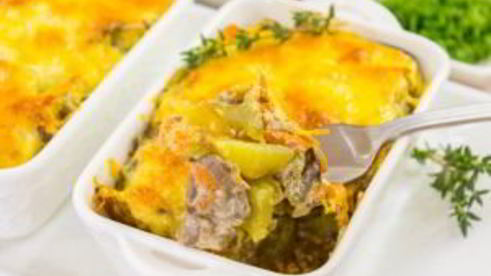 печень с картофелем, запеченные в духовке