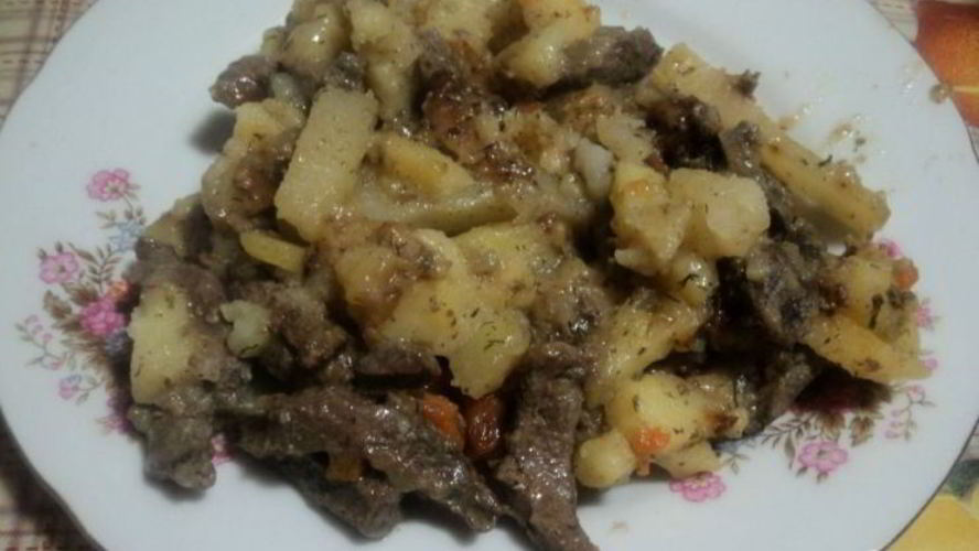 Рецепт печень с картошкой в мультиварке