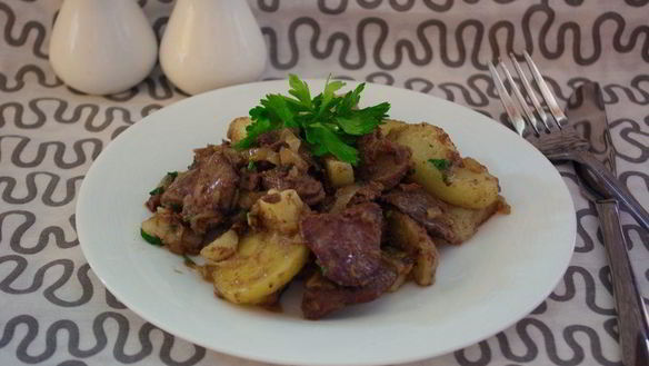 Рецепт Печень с картошкой