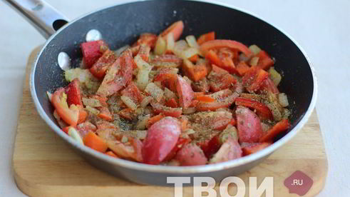 печень с овощами