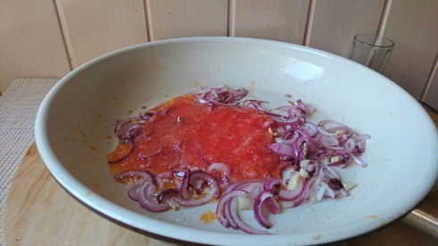 печень с овощным пюре