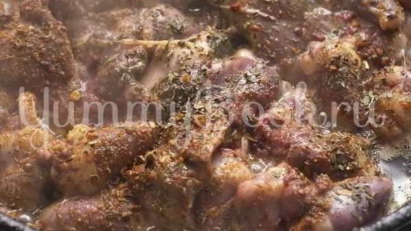 Рецепт Сердечки и печень куриные в пряном медовом соусе