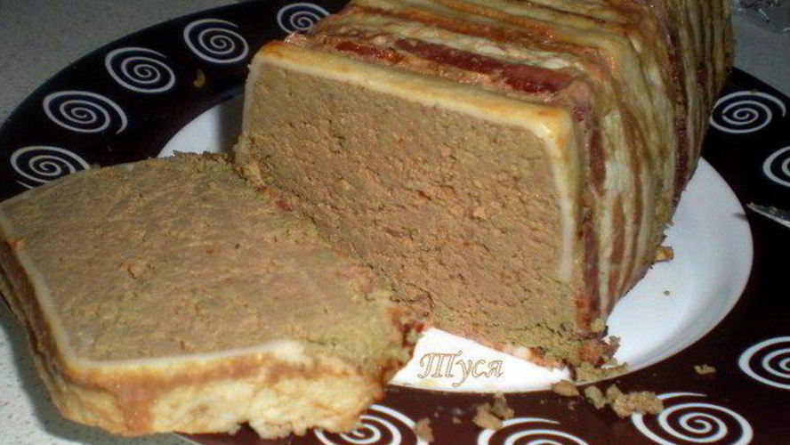 Рецепт телячья печень, запеченная с беконом