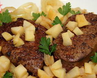 Телячья печенка по-берлински