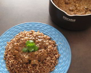 Тушеная куриная печень