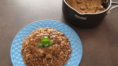 тушеная куриная печень