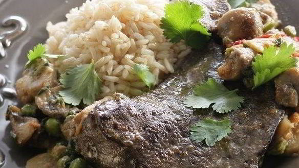 Рецепт Жареная печень с грибами в азиатском стиле