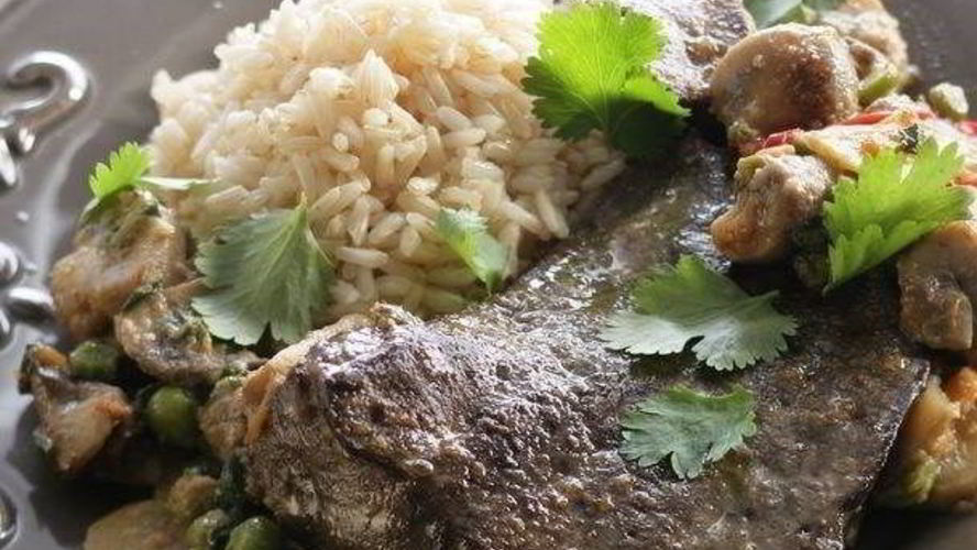 Рецепт жареная печень с грибами в азиатском стиле