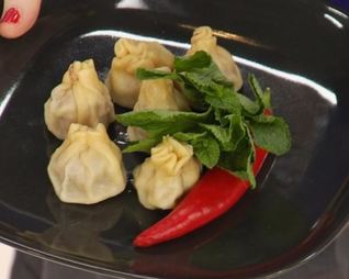 Хинкали с мясом, мятои и корицеи