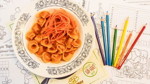 морковные пельмени