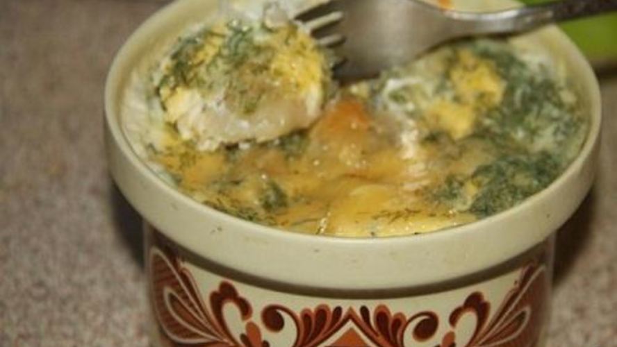 Рецепт пельмени в горшочке