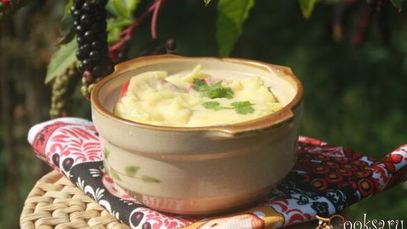 Рецепт Пельмени в омлете с овощами