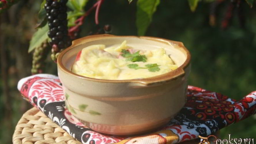 Рецепт пельмени в омлете с овощами