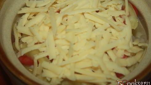 пельмени в омлете с овощами