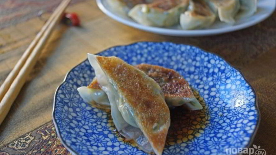 Рецепт японские пельмени с креветками