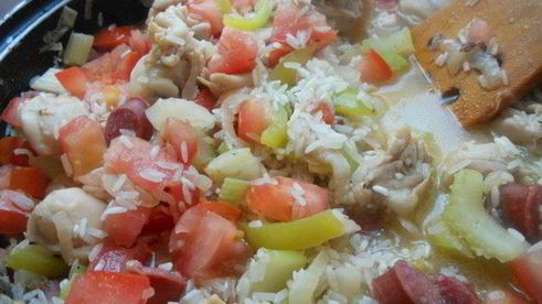 джамбалайя с лисичками